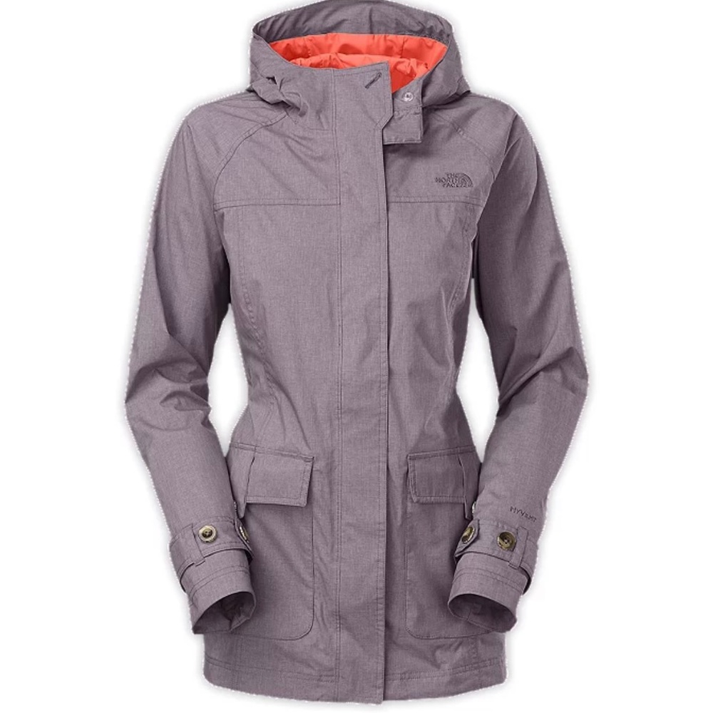 North Face Carli Rain Jacket Coat Purple Small LIKE NEW